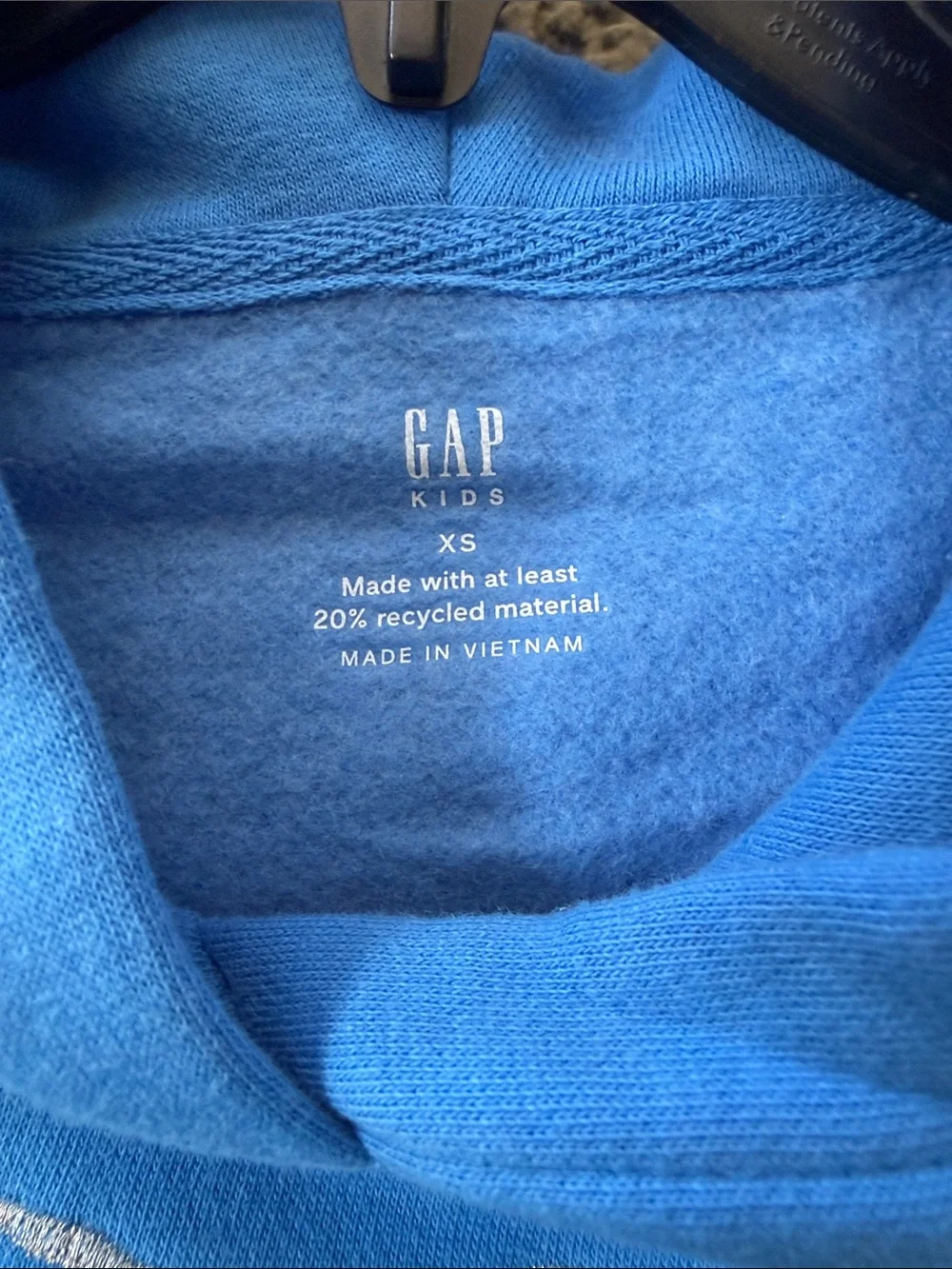 GAP Kids Bright Blue Hoodie with White Logo